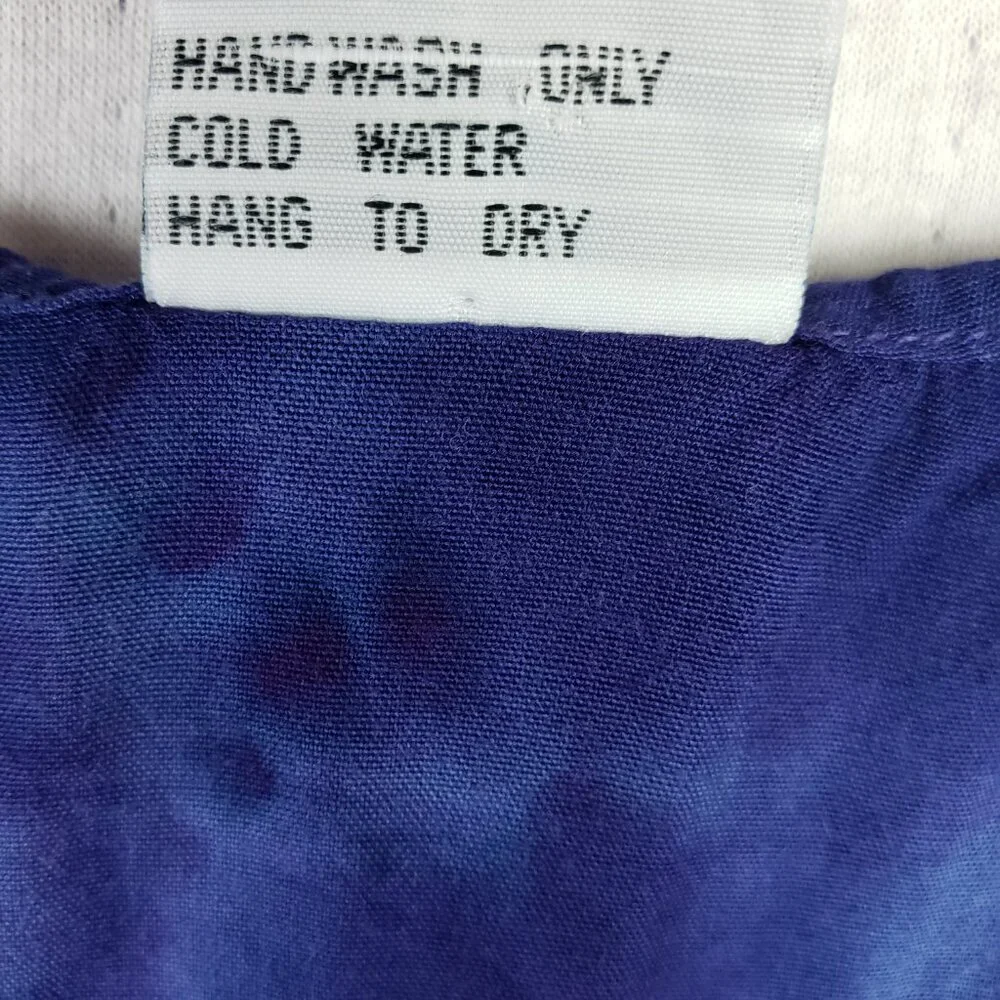 Vintage Dharma Trading Co Tank Top Rayon Tie Dye Psychedelic Hippie size L/XL